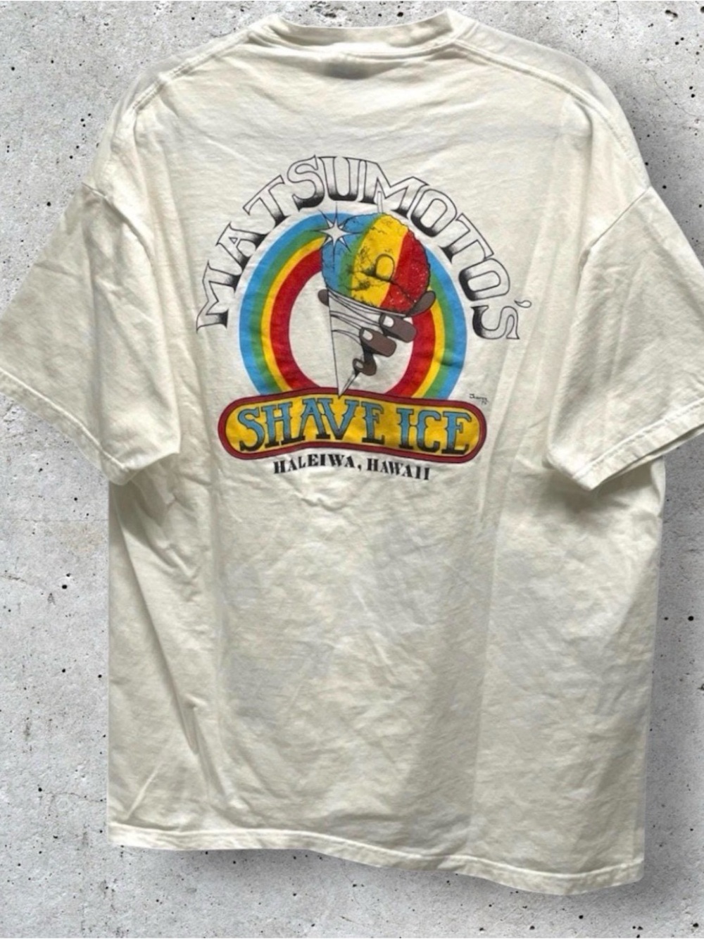 Vintage 1980s-1990s Matsumoto’s Shaved Ice Shop Haleiwa Hawaii T-Shirt // XL